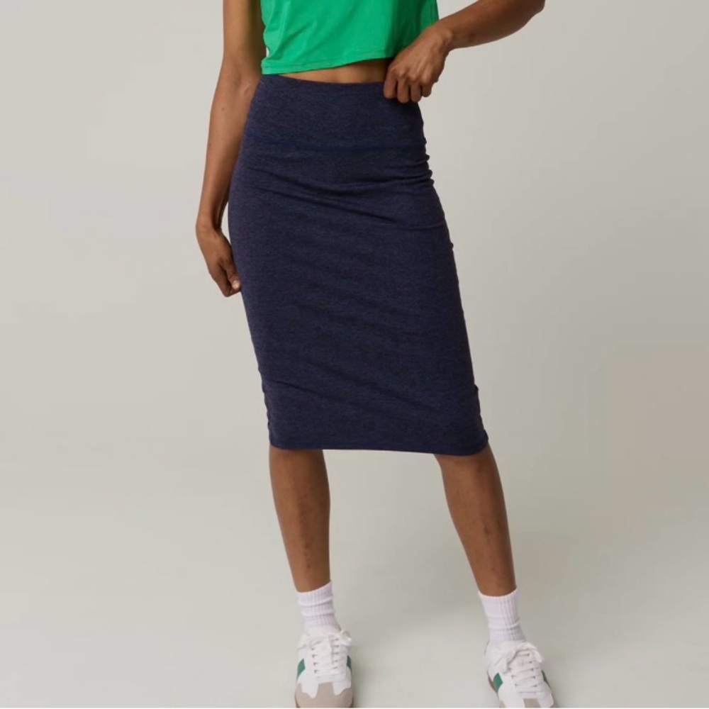 OFFLINE By Aerie The Hugger Midi Skirt in Royal Navy size small